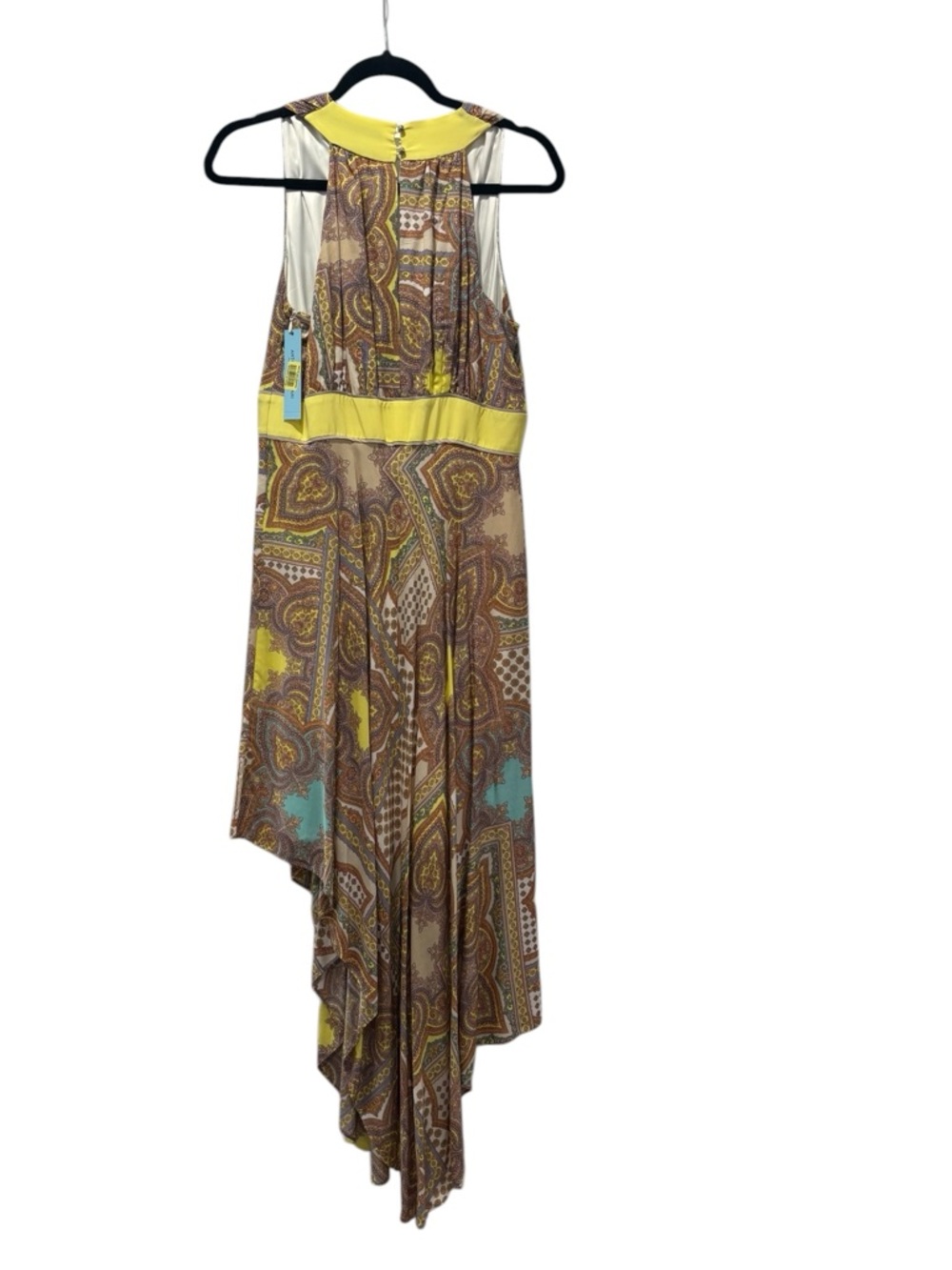 NWT ANTONIO MELANI Bohemian Paisley Maxi Dress in Yellow, Brown & Turquoise - Picture 3 of 8